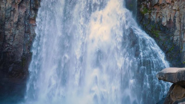 The beautiful Rainbow Falls in the Ansel Adams Wilderness near Mammoth Lakes California USA