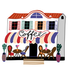 Coffee house flat vector illustration