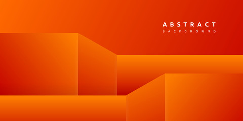 Abstract 3d orange background with blank space of paper layer