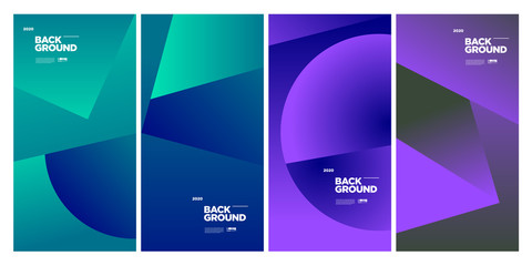 New 2020 Cover and Poster Design Template for Magazine. Trendy Abstract Colorful Geometric and Curve Vector Illustration Collage with Typography for Cover, book, social media story, and Page Layout