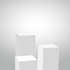Abstract simple realistic pedestal template. Perfect for your projects. Vector illustration.