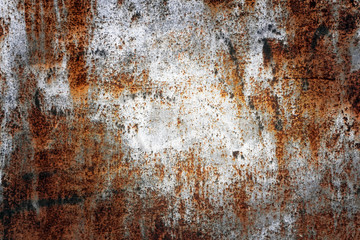 rust metal background. Weathered iron rusty insulated metallic texture. Corrosion of steel structure