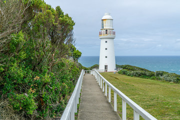 Fototapeta na wymiar Cape Otway Lighthouse is the former lighthouse on Cape Otway in Victoria, Australia.