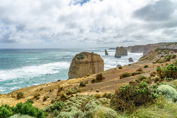 Fototapeta na wymiar Port Campbell National Park is located 285 km west of Melbourne in the Australian state of Victoria and is the highlight of the Great Ocean Road and the Great Ocean Walk