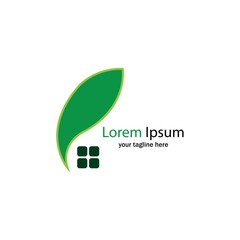 Green House logo Design vector, Nature House Logo