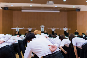 There were people dancing to the signal on stage and a lot of people were booming down below.