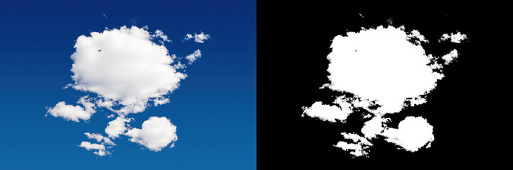 Cloud in the sky. A halftone clipping mask for gently carving out the cloud