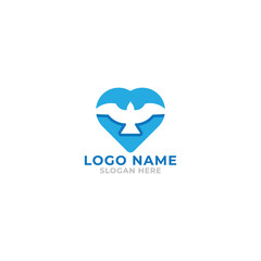 love bird logo design template full vector EPS 10