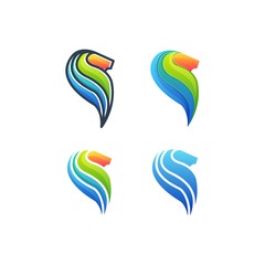 Lion Head Illustration Vector Template