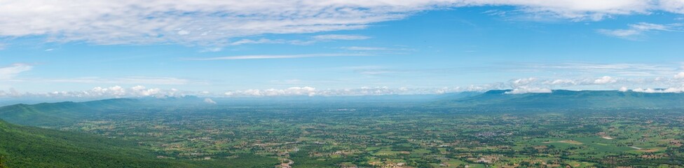 Fototapeta na wymiar Panaroma aerial view at Pha Hua Nak view point