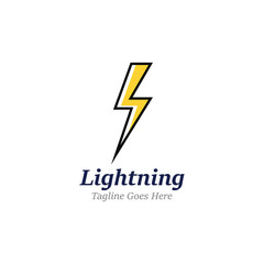 Creative Thunderbold Concept Logo Design Template