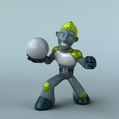 Green Robot - 3D Illustration
