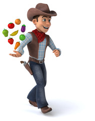 Fun Cowboy - 3D Illustration
