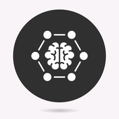 Machine learning - vector icon. Illustration isolated. Simple pictogram.