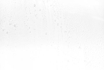 The concept of water drops on a white background surface