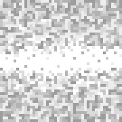 Mosaic background with White Grey pixels equalizer
