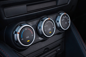 Fototapeta premium Car Interior, Air conditioning button