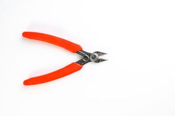 Fototapeta premium small spring loaded hand wire cutters for precision repairs and electrical work and atomiser coil building