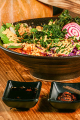 A dish of Asian Poke Bowl.