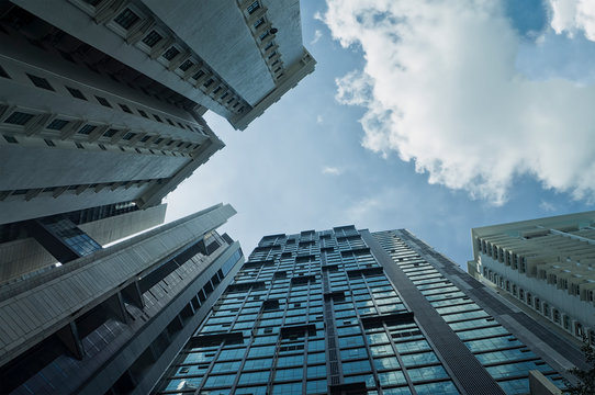 Skyscraper Modern Building with blue sky