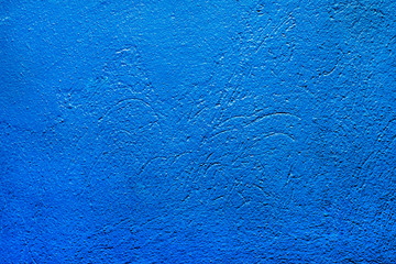 Texture of the old blue wall