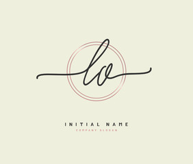 L O LO Beauty vector initial logo, handwriting logo of initial signature, wedding, fashion, jewerly, boutique, floral and botanical with creative template for any company or business.