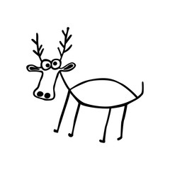 Deer icon on a white background. Vector