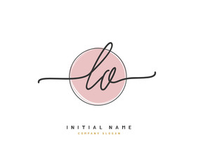 L O LO Beauty vector initial logo, handwriting logo of initial signature, wedding, fashion, jewerly, boutique, floral and botanical with creative template for any company or business.