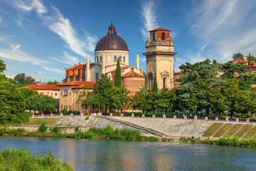 Fototapeta na wymiar San Giorgio in Braida, Roman Catholic church Verona, region of Veneto, Italy.