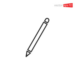 Pen Stationery Icon Design Vector