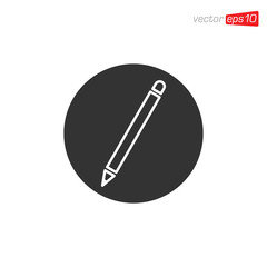 Pen Stationery Icon Design Vector