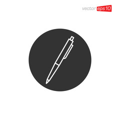 Pen Stationery Icon Design Vector