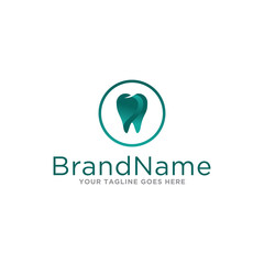 Dental logo icon vector. Simple design on white background.