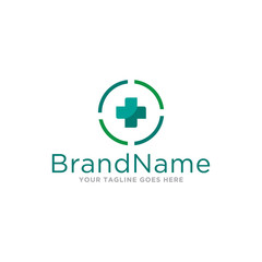 Fototapeta premium Medical logo icon vector. Medical Healthcare logo illustration. Simple design on white background.