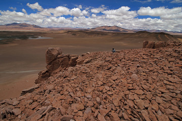  One person in the majestic Atacama