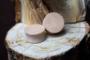 Tunnel, Plugs,piercings. Products from a tree, Jewelry made of wood.