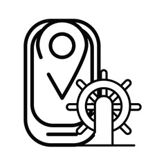 smartphone with pin location gps