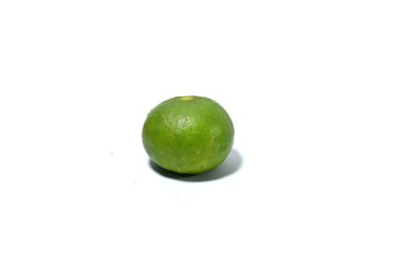 A lemon on a white background