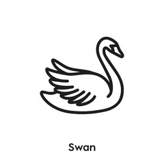 swan icon vector. swan icon vector symbol illustration. Modern simple vector icon for your design. swan icon vector  © Turgay Gasimli