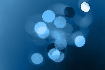 Blurred monochrome shining closeup of blue bright texture. Classic macro of  backdrop. Color concept.