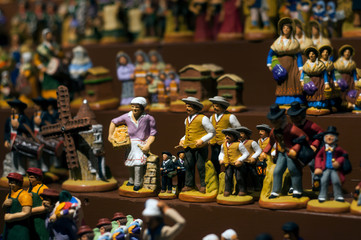  traditional santons figurines for sale at the christmas market