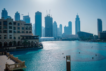 Obraz premium Town scape at summer. Panoramic scene, Dubai.