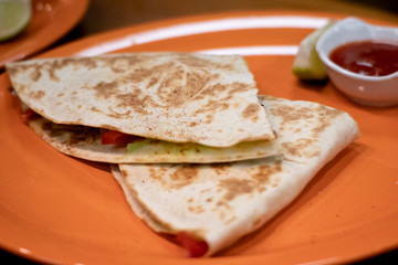 Mexican food - delicious tacos with ground beef