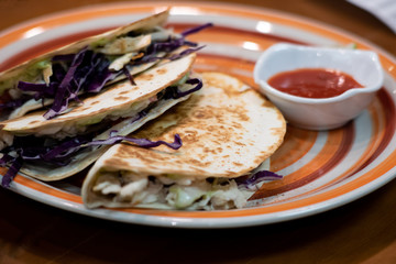 Mexican food - delicious tacos with ground beef