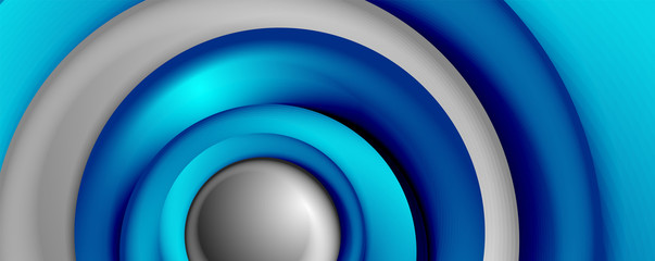 Obraz premium Vector 3d style abstract swirl circles, modern techno digital trendy abstract background. Vector Illustration For Wallpaper, Banner, Background, Card, Book Illustration, landing page