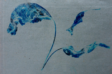 close up of dry leaves on textured background