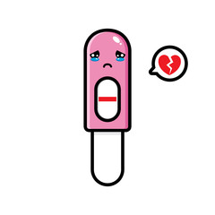 Vector design of a sad pregnancy test