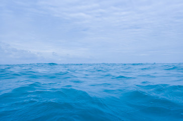 Naklejka na ściany i meble Beautiful deep blue sea ocean and sky