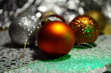 colored christmas balls toys