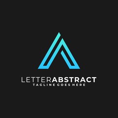 Letter A Colorful Illustration Vector Design Template